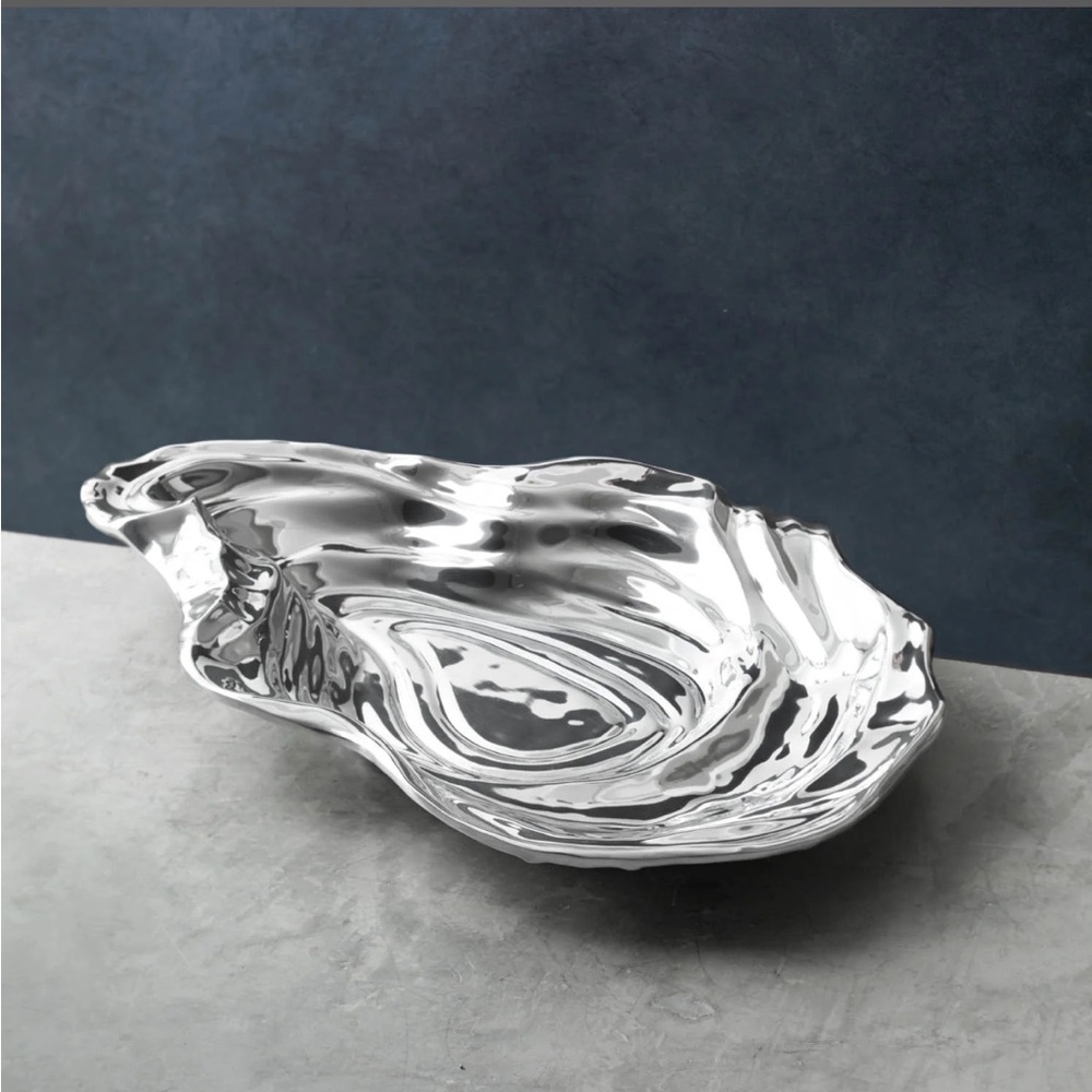 NIB Beatriz Ball Silver Oyster Tray